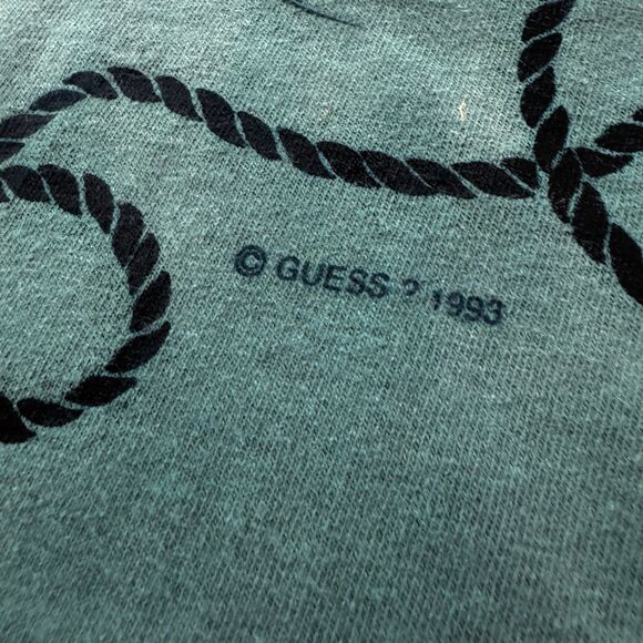 VINTAGE 90s NWT Guess Yacht Club Single Stitch T-Shirt Size XL Georges Marciano - Picture 3 of 6